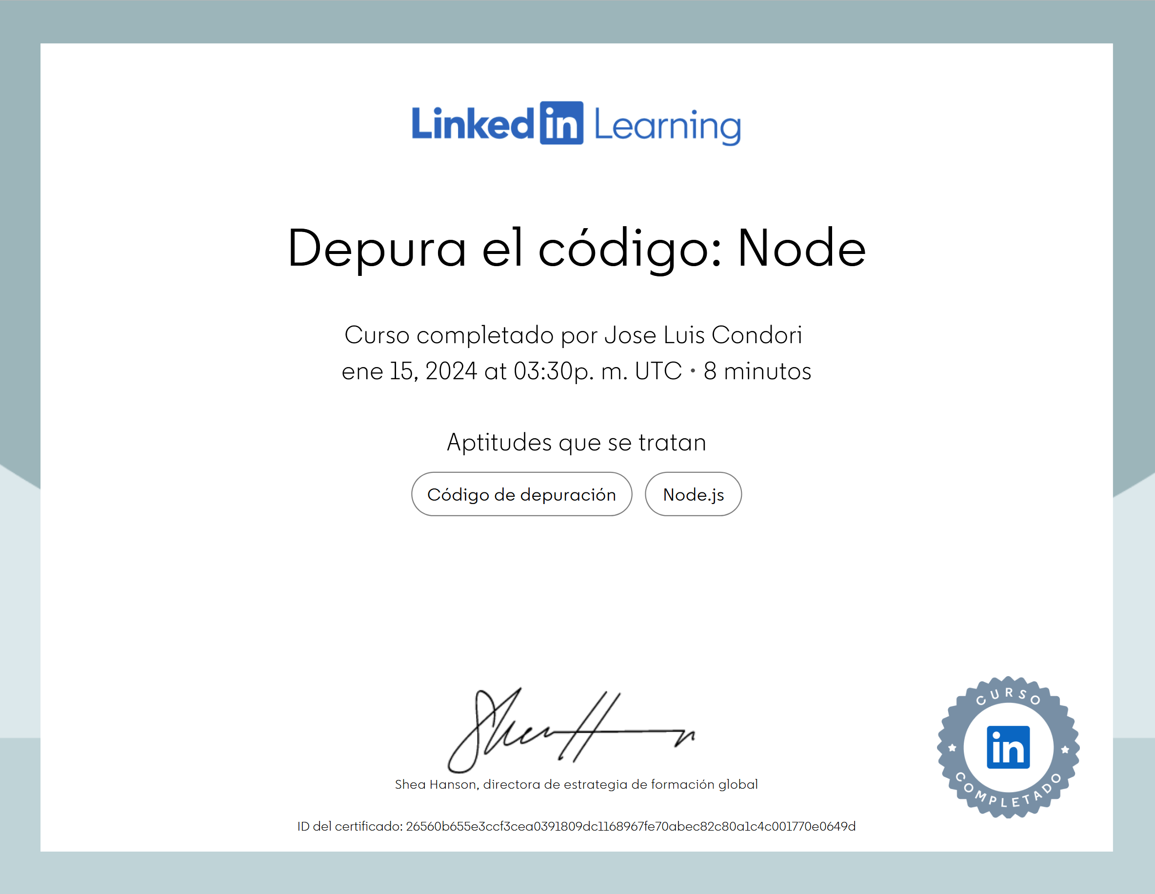 Depura el código Node